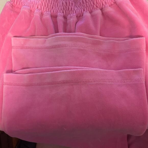 Vintage Y2k Self Esteem High Waisted Flare Velour Sweatpants Pink Size Medium - Picture 9 of 9